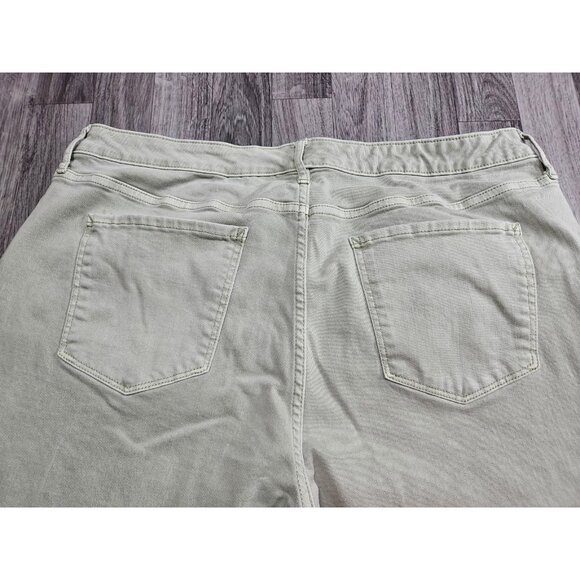 (3/$35) a.n.a Jeans Womens 18W Sage Green Mid-Rise Skinny Ankle Plus Size Denim - Picture 3 of 11